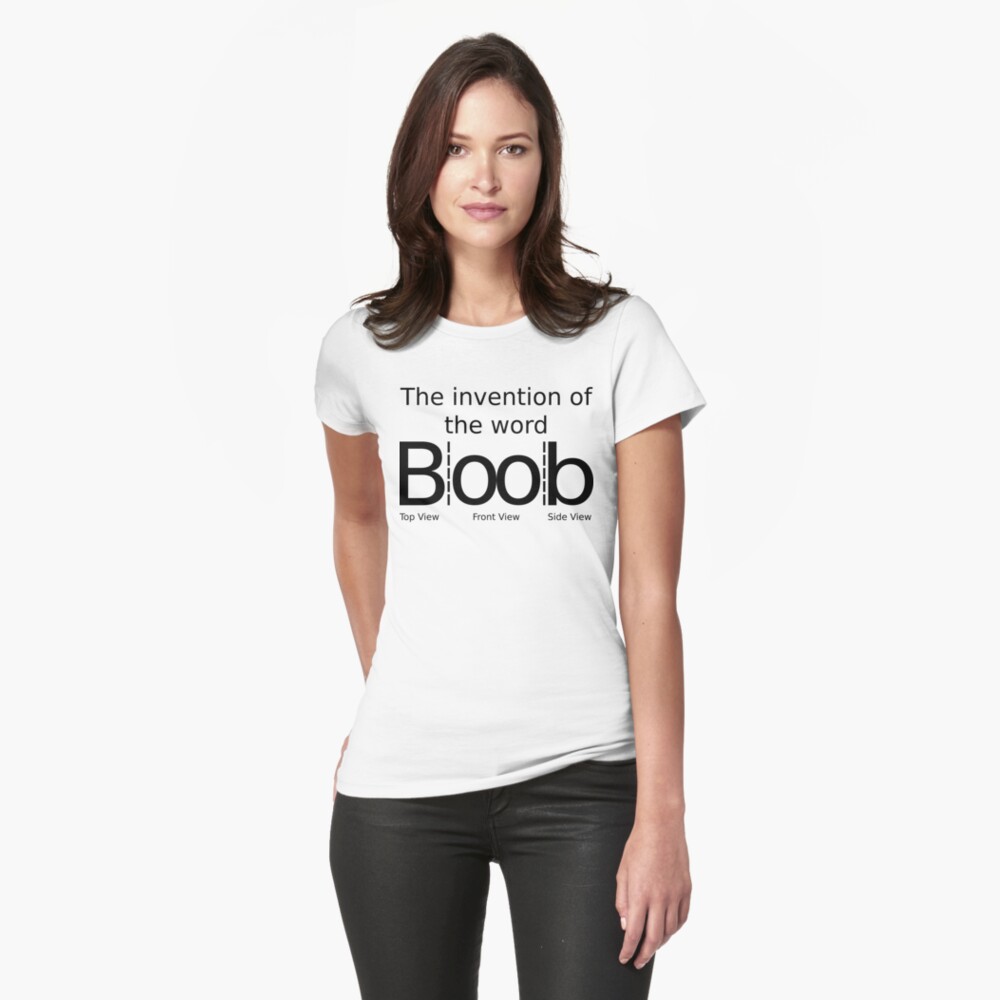 Invention Of The Word Boob V-neck T Shirt By CharGrilled