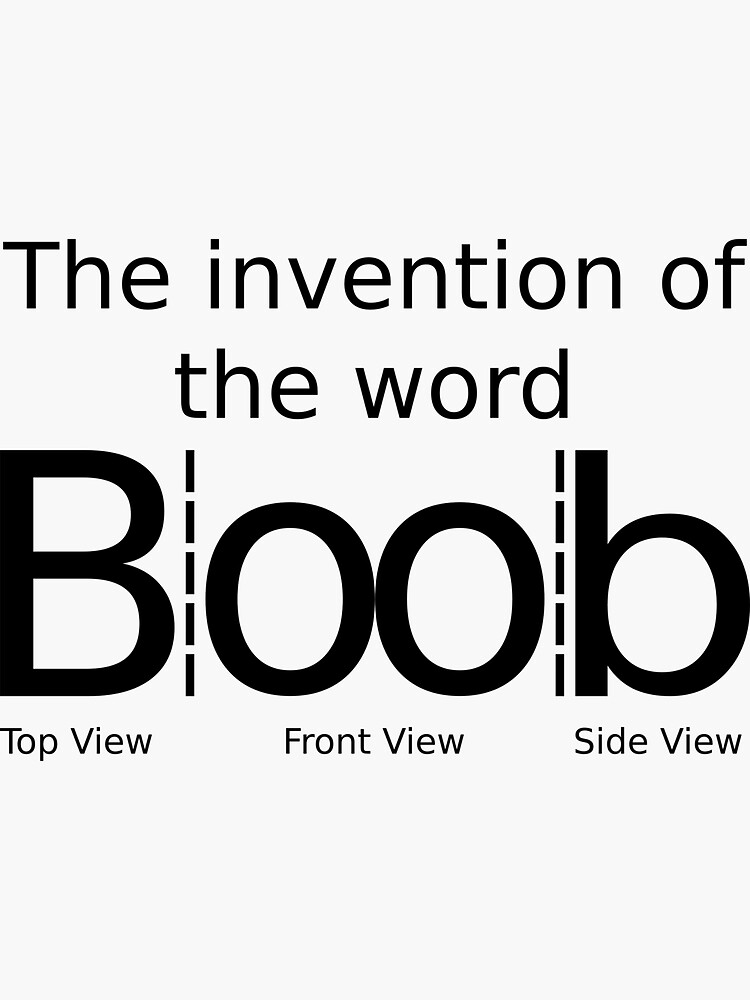 Word Boobs Stickers, Unique Designs