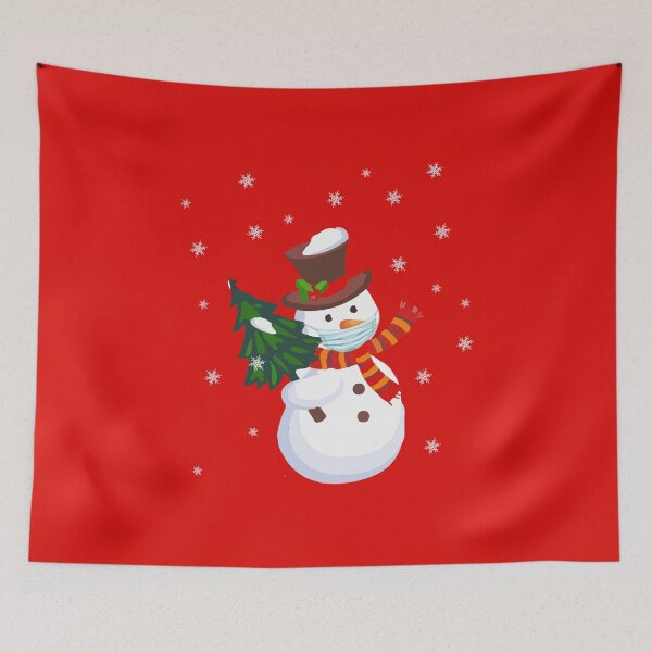 Item preview, Cute Snowman Wearing Mask During COVID-19 designed and sold by DLamasat.