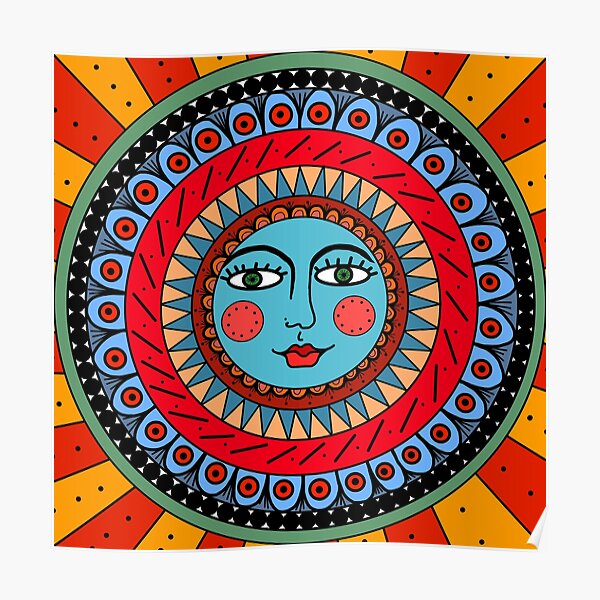 Sun Face Wall Art For Sale Redbubble