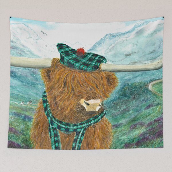 Item preview, highland cow Glendon designed and sold by Malc Sutherland.
