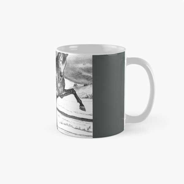 Item preview, dapple grey Spanish horse portrait drawing designed and sold by horseaddicted.