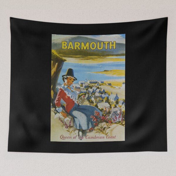 Item preview, retro classic Barmouth poster designed and sold by CorasPosters.