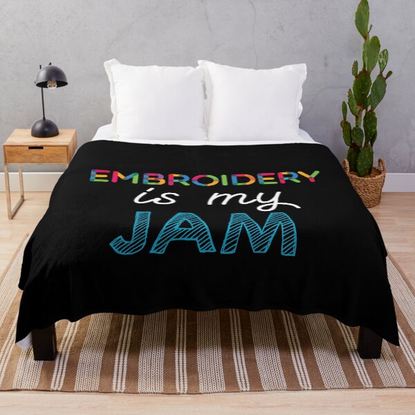 Item preview, Embroidery is my Jam. Funny Embroidery Design designed and sold by Custom365.