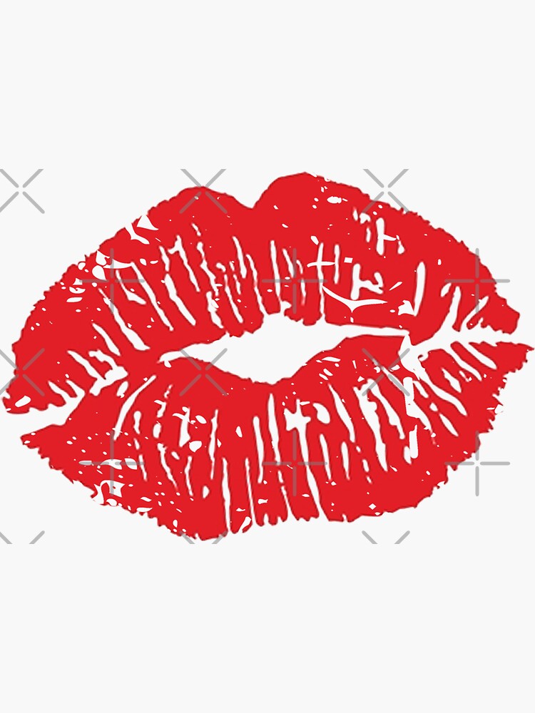 Kiss Mouth Kiss Kiss Kiss Sticker For Sale By Dsigns Redbubble 3532