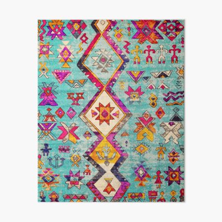 Lovely Blue Heritage Oriental Traditional Moroccan Style Art Board Print