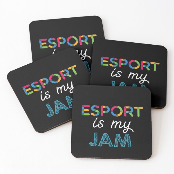 Esport is my Jam. Funny Esport Design Coasters (Set of 4)