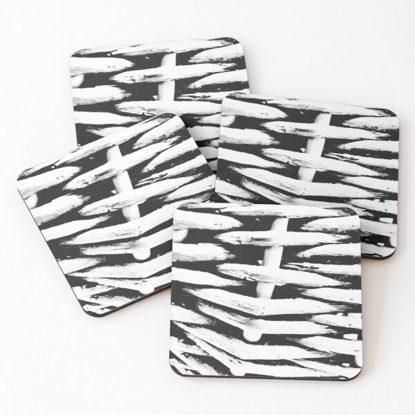 Item preview, Black White Woven Basket Pattern designed and sold by wildjellybeans.