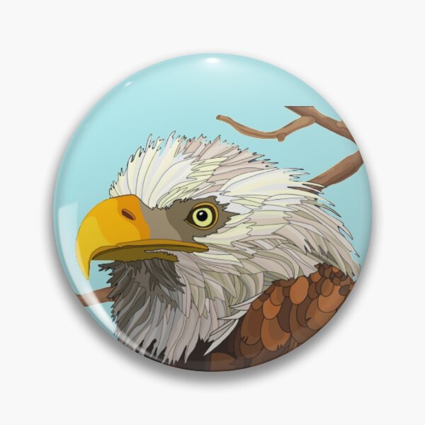 Item preview, eagle under observation. designed and sold by Karine Dupras.