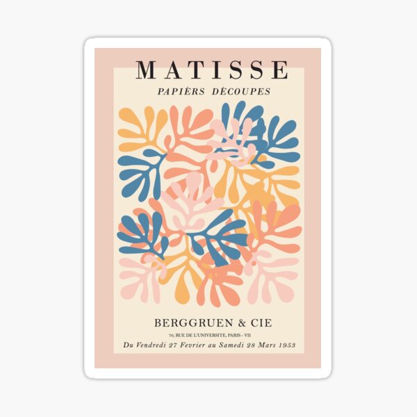 Item preview, Henri Matisse - The Cut Out Plants in Pink and Blue designed and sold by PremaWarde.