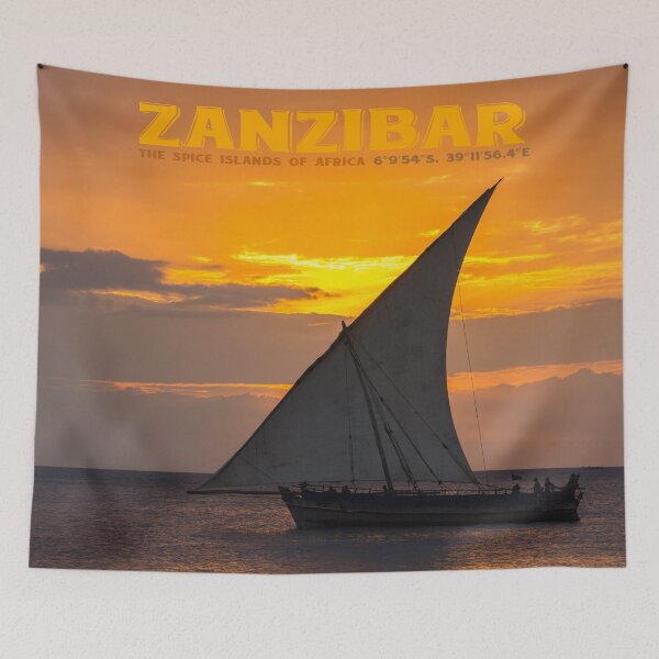 Item preview, Dhow Vessel Off the Swahili Coast of Zanzibar designed and sold by travelwitheric.