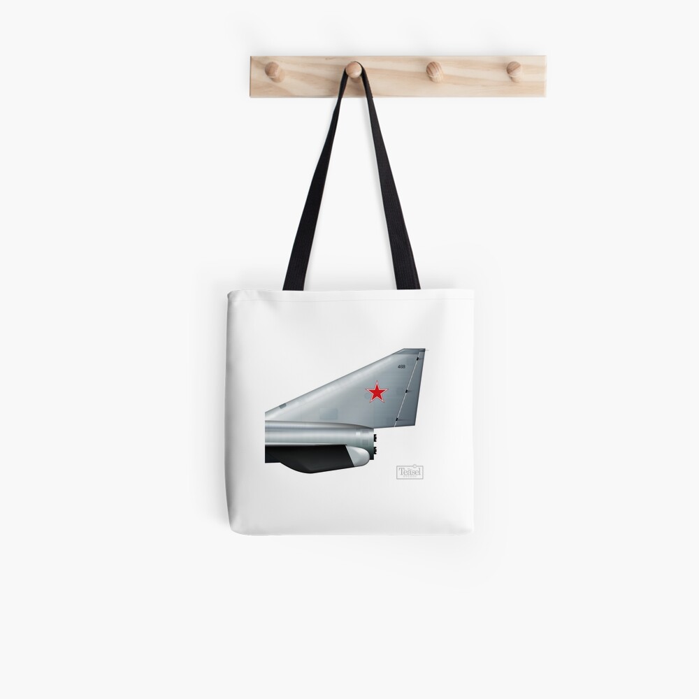Soviet rocket fighter tail Tote Bag