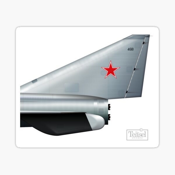 Soviet rocket fighter tail Sticker