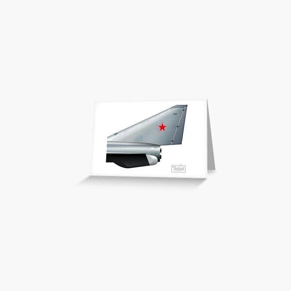 Soviet rocket fighter tail Greeting Card