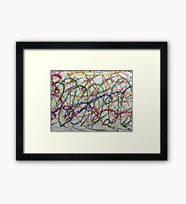 Colorful Oil Pastel Scribbles Framed Print
