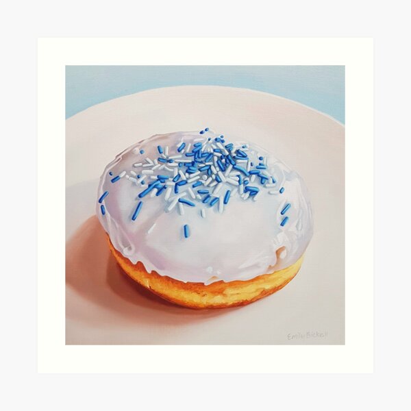 Donut with Sprinkles (Not Strawberry Vanilla) painting Art Print