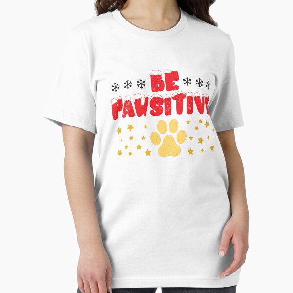 Vista previa del artículo con la obra «Paw Dog Stay Positive Pun Regalos para amantes de los perros Clásico», diseñado y vendido por Marstore.