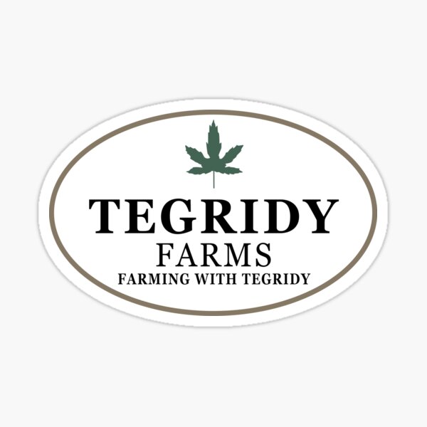 Tegridy Farms - Agriculture avec Tegridy - Graphiques de qualité professionnelle Sticker