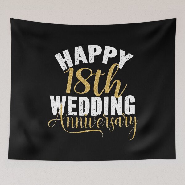 Item preview, Happy 18th Wedding Anniversary Matching Gift For Couples product designed and sold by Grabitees.