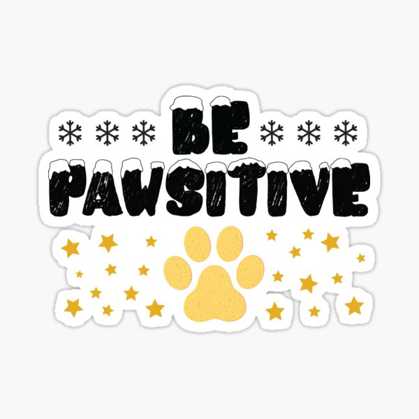 Vista previa del artículo con la obra «Christmas Paw Dog Stay Positive Pun Regalos para amantes de los perros Clásico», diseñado y vendido por Marstore.