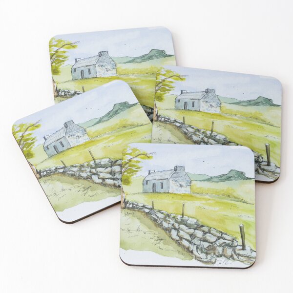 Item preview, Watercolour Painting - Stone Hut designed and sold by OzzieClothingC0.