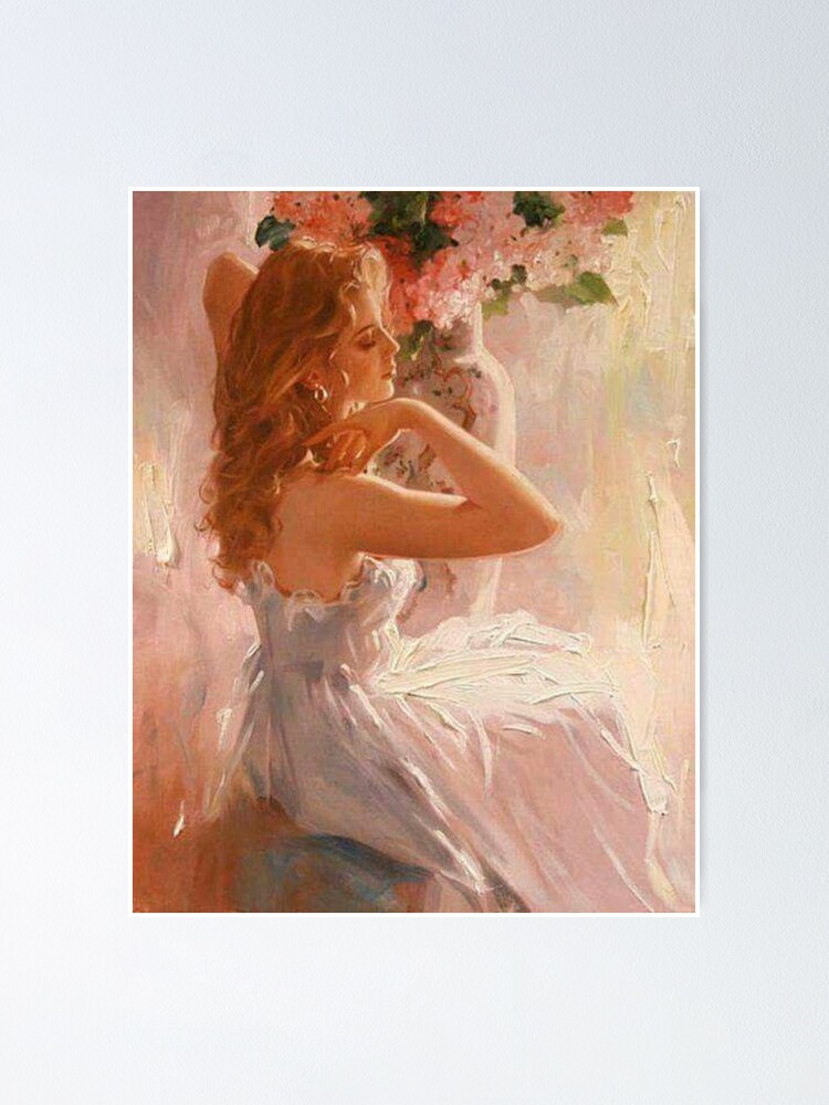 Ethereal Princess Core Aesthetic Oil Painting  Poster