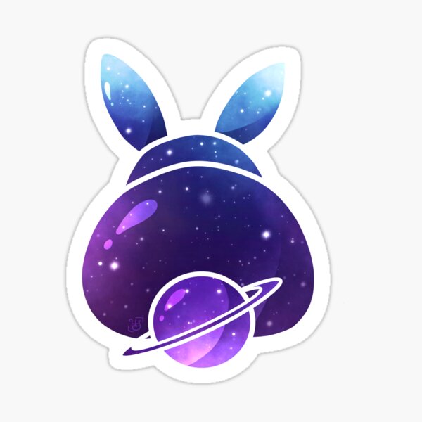 Vista previa del artículo con la obra «Conejito galaxia», diseñado y vendido por heysoleilart.