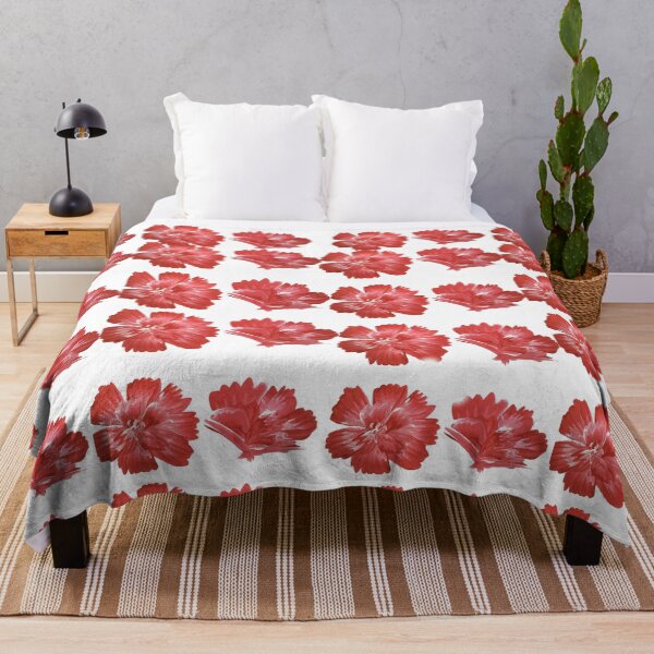 Item preview, Hand Painted Oil Paint Tropical Red Hibiscus Flowers designed and sold by UncleStuScience.