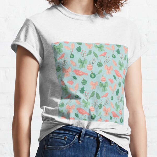 Holiday birds and bows Classic T-Shirt