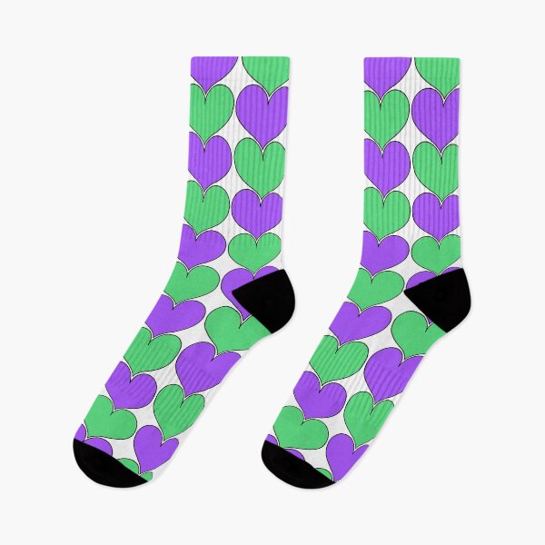 Item preview, Purple & Green Heart designed and sold by Ketsadaporn.