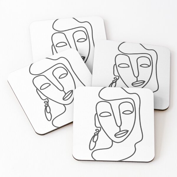 Aperçu de l'œuvre Art de la ligne du visage créée et vendue par wallflowerbee.