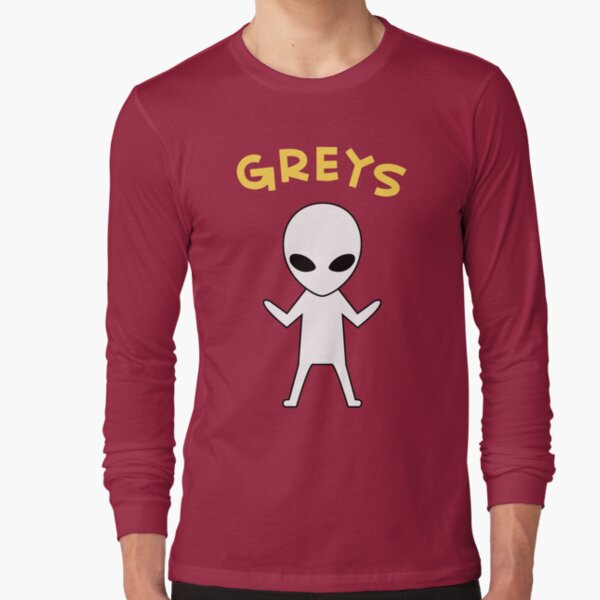 Oikawa Tooru's Greys Alien Shirt Design Long Sleeve T-Shirt