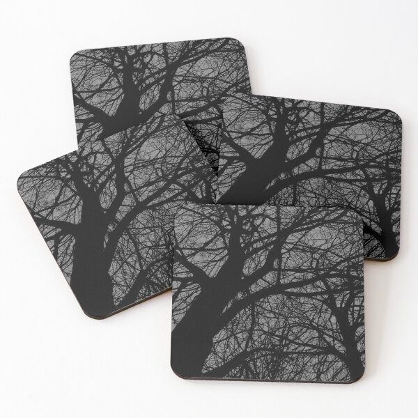 Item preview, monochrome trees designed and sold by Potty Pagan.