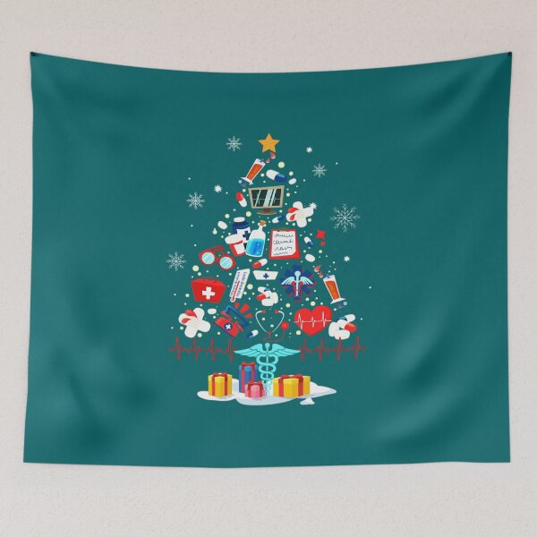 Item preview, Christmas Tree Medical Tools Cute Funny Tee Nurse At Xmas Looks How designed and sold by GeniusDesignArt.