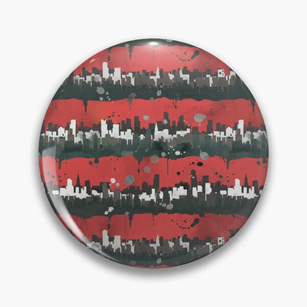 Item preview, Seamless Crimson Watercolor Cityscape designed and sold by ScribbledToad.