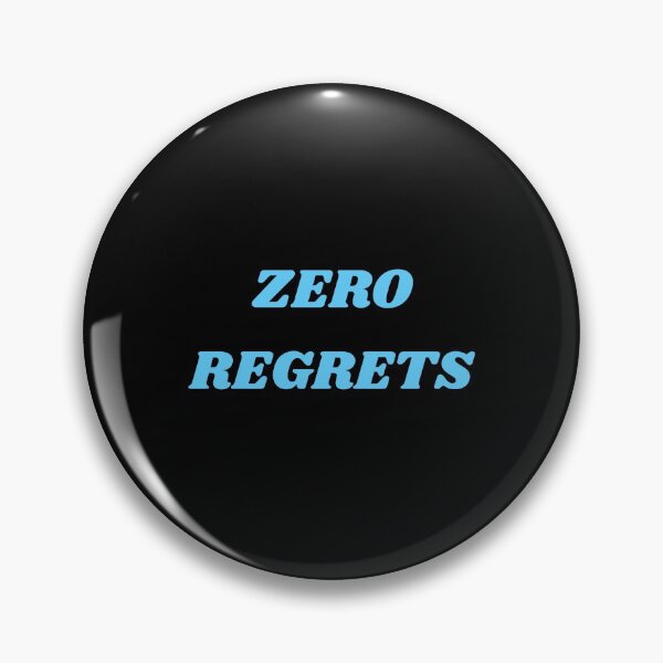 Item preview, ZERO REGRETS blue designed and sold by Inspirationmotivation.