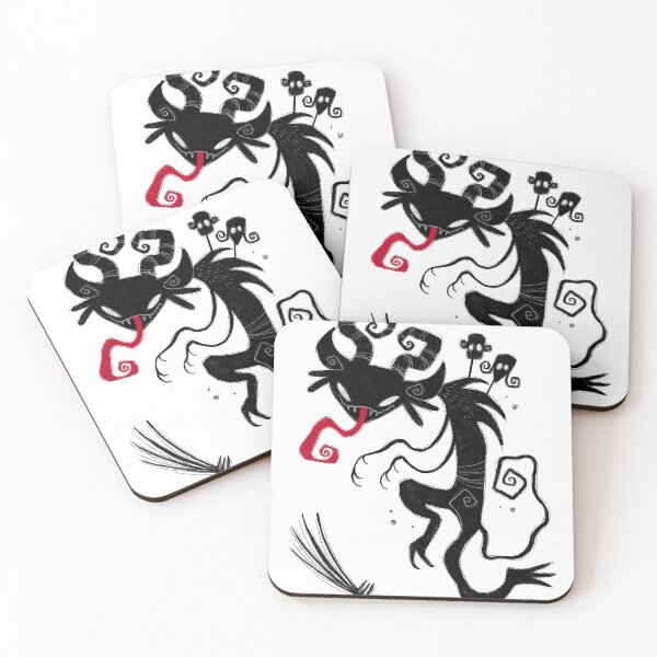 Item preview, "Krampus is Calling" Germanic Folklore Monster Silhouette Pattern  designed and sold by meljenart.