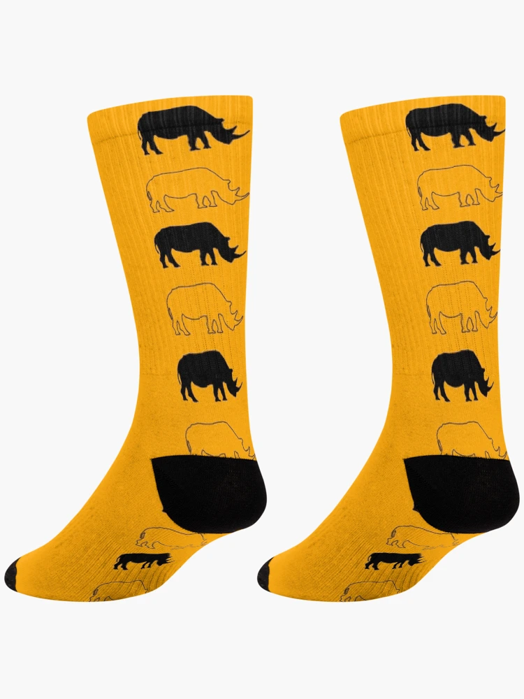 Thumbnail 4 of 5, Socks, Rhino pattern designed and sold by GerryStranger.
