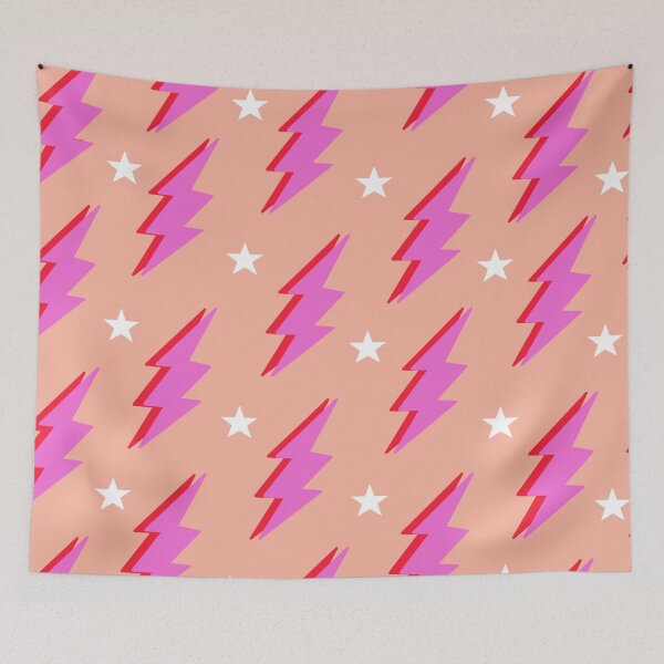 Item preview, Go Peach Lightning & Stars designed and sold by ❤ stickers by bee ❤.