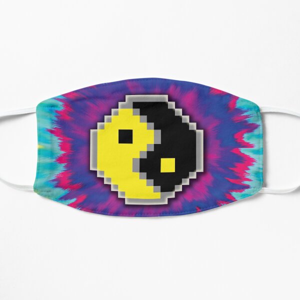 colorful 8-bit yin yang Flat Mask