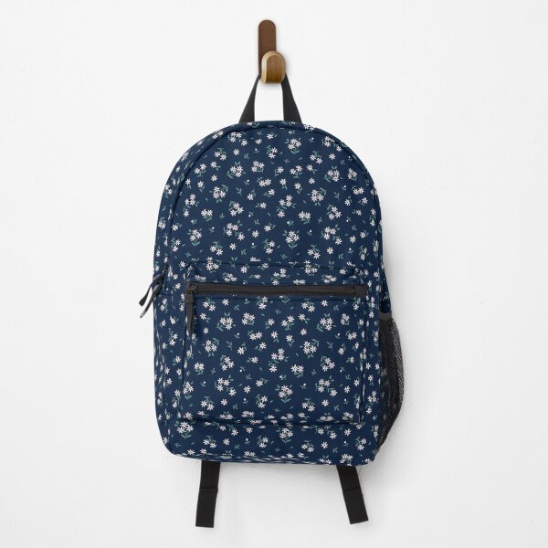 Dainty Daisies on Navy Backpack