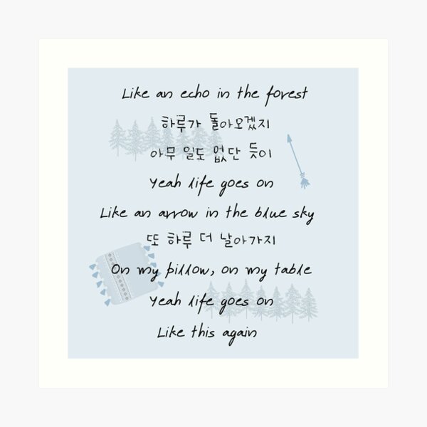 Bts Be Life Goes On Art Print By Asraeyla Redbubble