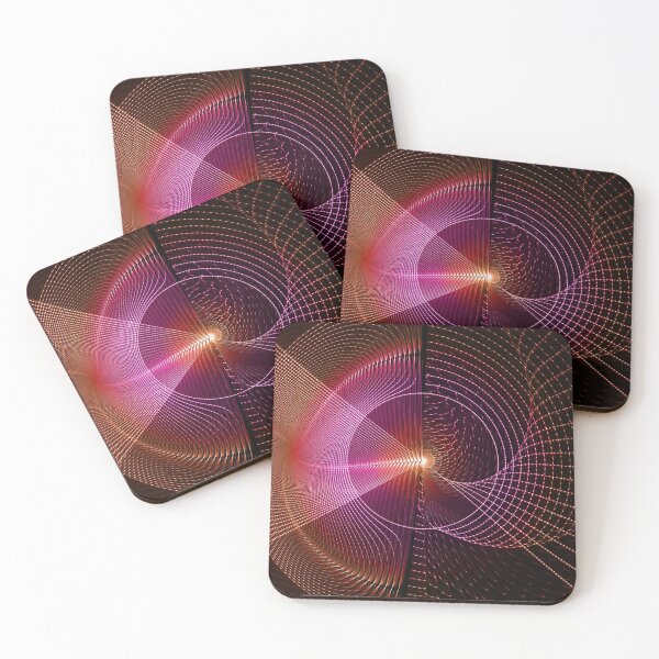 Item preview, Psytrance Design - Psychedelic Geometric Fractal - Minimal - Pink Amber designed and sold by JordanHolmes.