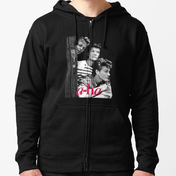 a-ha band 80s retro classic tshirt design Zipped Hoodie