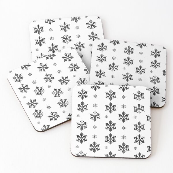 Item preview, black Snowflakes Patterns Decor Gift  designed and sold by WearYourMood.