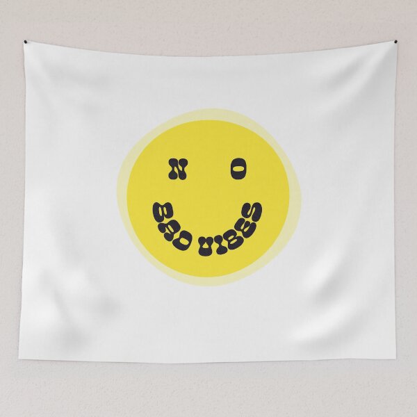 Item preview, No Bad Vibes Typographic Happy Face designed and sold by maskgate.