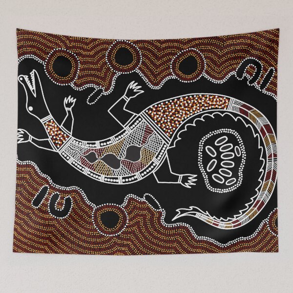 Item preview, Authentic Aboriginal Art - Crocodile Authentic Designs designed and sold by HogarthArts.
