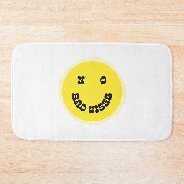 Item preview, No Bad Vibes Typographic Happy Face designed and sold by maskgate.