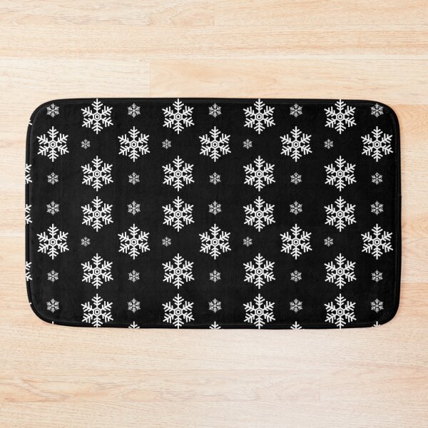 Item preview, White Snowflakes Patterns Black Decor Gift  designed and sold by WearYourMood.
