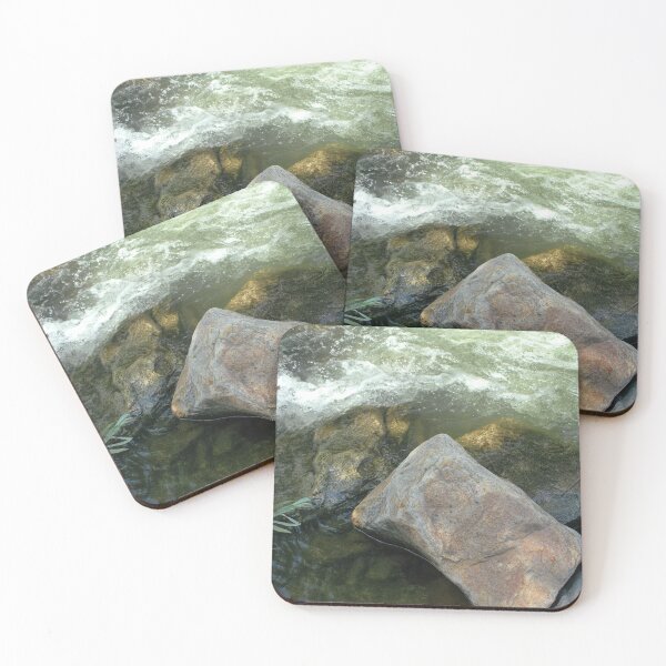 Item preview, Beautiful nature forest river scene with rocks, boulders, stones and blue water, designed and sold by Ventures1.